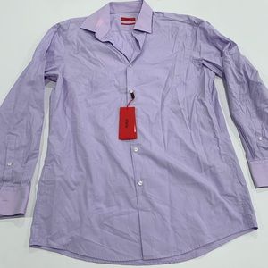 Hugo Boss Mens Lavender Dress Button Down Shirt
